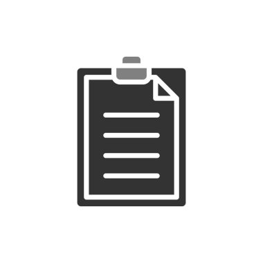 clipboard vector icon modern simple flat illustration for web and mobile design