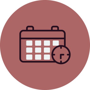 Takvim simgesinin vektör illüstrasyonu. Son teslim tarihi 