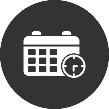 Takvim simgesinin vektör illüstrasyonu. Son teslim tarihi 