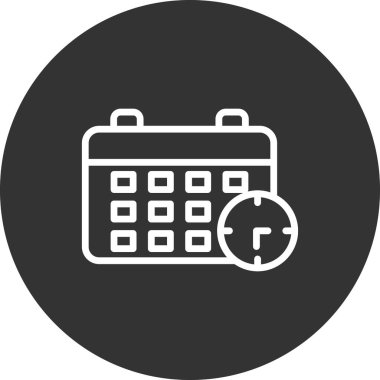 Takvim simgesinin vektör illüstrasyonu. Son teslim tarihi 