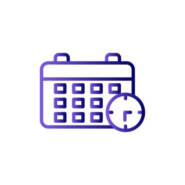 Takvim simgesinin vektör illüstrasyonu. Son teslim tarihi 