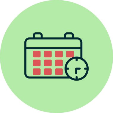 Takvim simgesinin vektör illüstrasyonu. Son teslim tarihi 