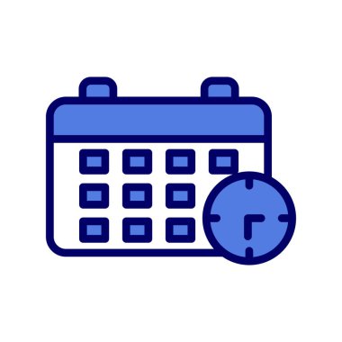 Takvim simgesinin vektör illüstrasyonu. Son teslim tarihi 