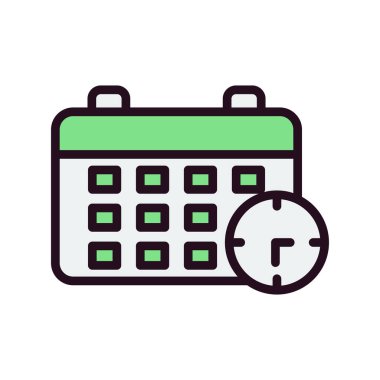 Takvim simgesinin vektör illüstrasyonu. Son teslim tarihi 