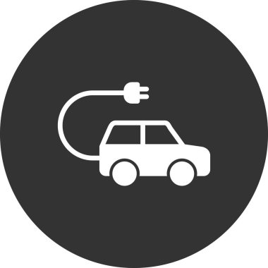 Electric Car. web icon simple illustration