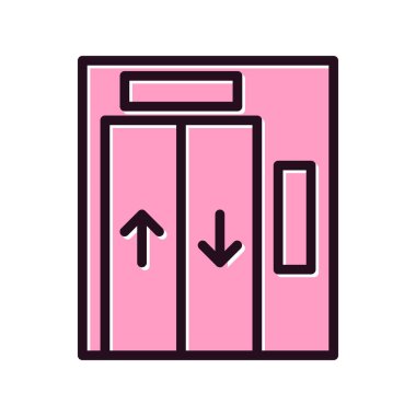 Modern asansör simgesinin vektör çizimi