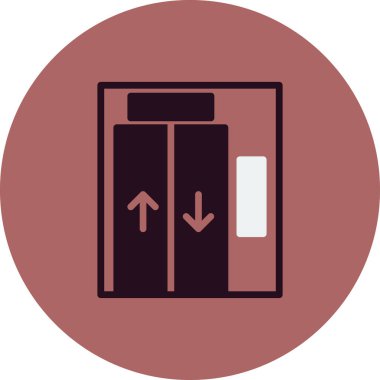 Modern asansör simgesinin vektör çizimi