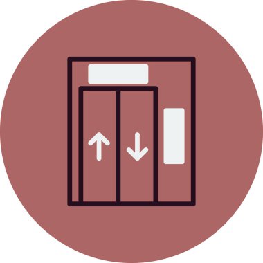 Modern asansör simgesinin vektör çizimi