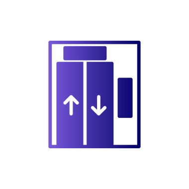 Modern asansör simgesinin vektör çizimi