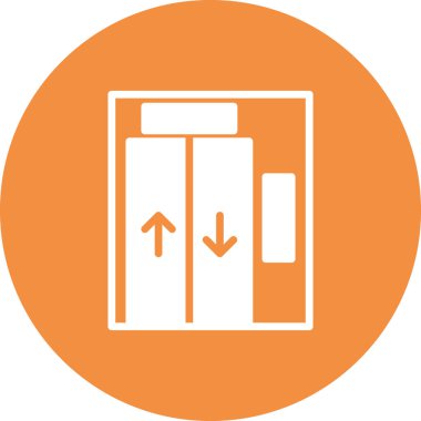 Modern asansör simgesinin vektör çizimi