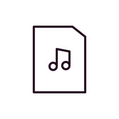 müzik notası ikon vektör illüstrasyonu. Dosya
