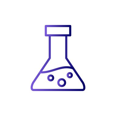 laboratuvar matarası ikon vektör çizimi tasarımı 