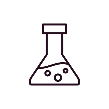 laboratuvar matarası ikon vektör çizimi tasarımı 