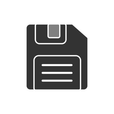 illustration of personal file icon in trendy style. Floppy Disk