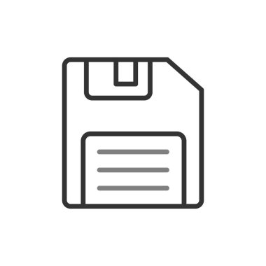 Moda tarzında kişisel dosya simgesinin gösterimi. Disket Diski