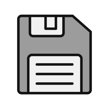 Moda tarzında kişisel dosya simgesinin gösterimi. Disket Diski