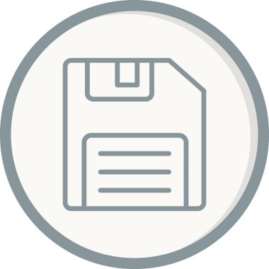 Moda tarzında kişisel dosya simgesinin gösterimi. Disket Diski