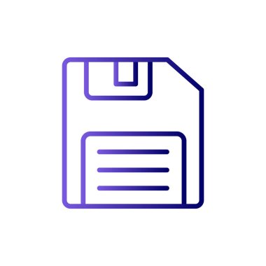 Moda tarzında kişisel dosya simgesinin gösterimi. Disket Diski