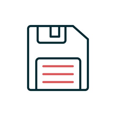 Moda tarzında kişisel dosya simgesinin gösterimi. Disket Diski