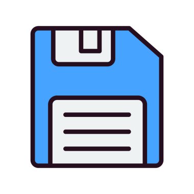 Moda tarzında kişisel dosya simgesinin gösterimi. Disket Diski