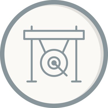 Gong. Web simgesi basit tasarım