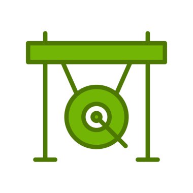 Gong. Web simgesi basit tasarım