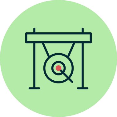 Gong. Web simgesi basit tasarım