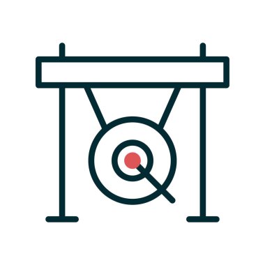 Gong. Web simgesi basit tasarım