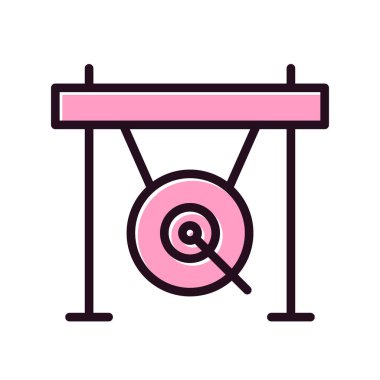 Gong. Web simgesi basit tasarım