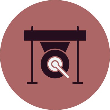 Gong. Web simgesi basit tasarım