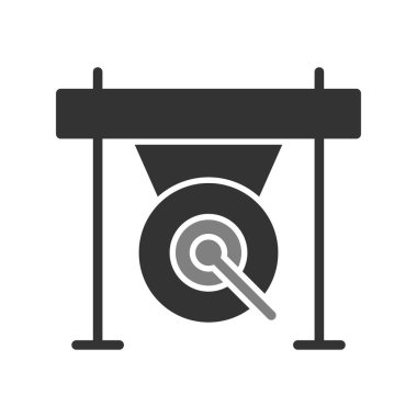 Gong. Web simgesi basit tasarım