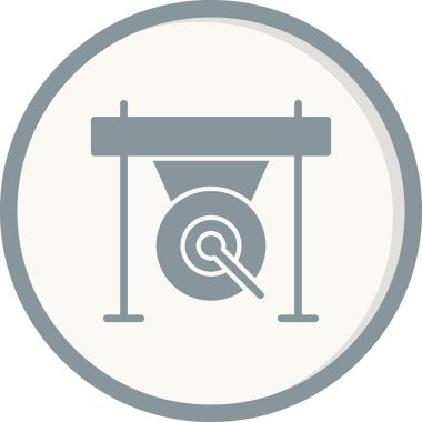 Gong. Web simgesi basit tasarım