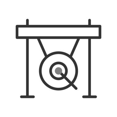 Gong. Web simgesi basit tasarım
