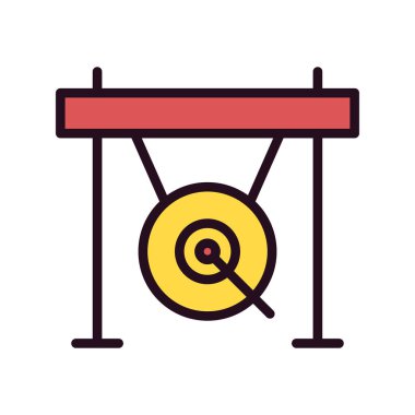 Gong. Web simgesi basit tasarım