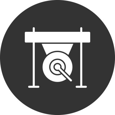 Gong. Web simgesi basit tasarım