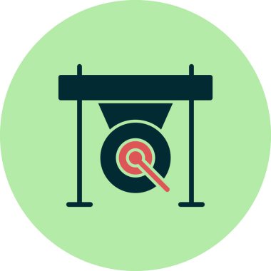 Gong. Web simgesi basit tasarım