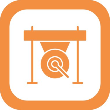 Gong. Web simgesi basit tasarım