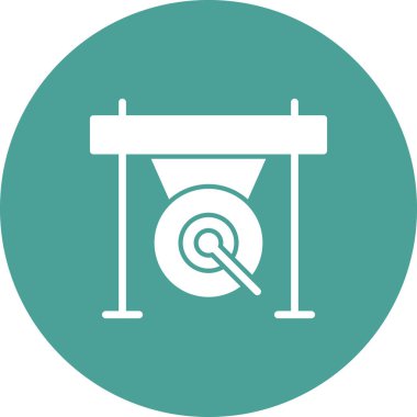 Gong. Web simgesi basit tasarım