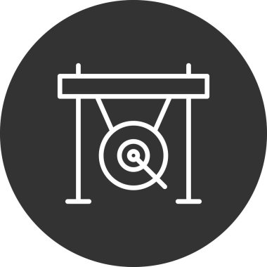 Gong. Web simgesi basit tasarım