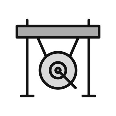 Gong. Web simgesi basit tasarım