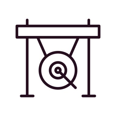 Gong. Web simgesi basit tasarım