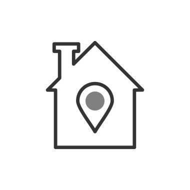 Vektör evi sembolü. Ev Konumu