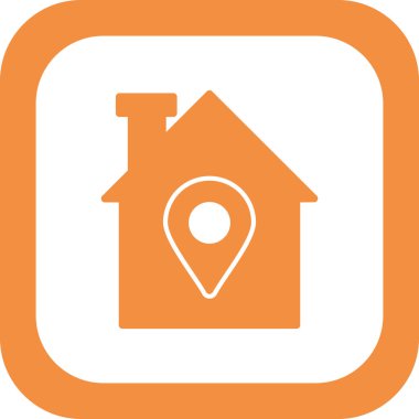 Vektör evi sembolü. Ev Konumu