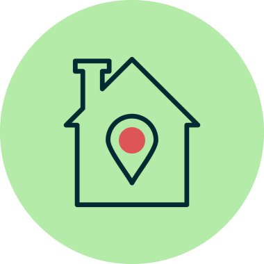 Vektör evi sembolü. Ev Konumu