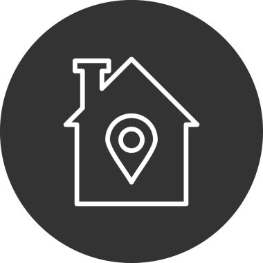 Vektör evi sembolü. Ev Konumu