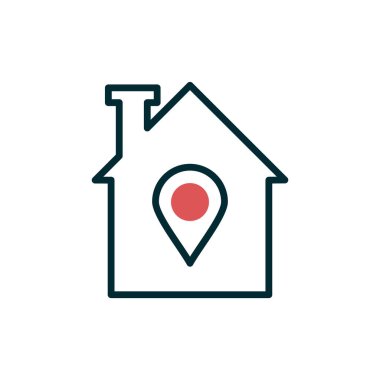 Vektör evi sembolü. Ev Konumu