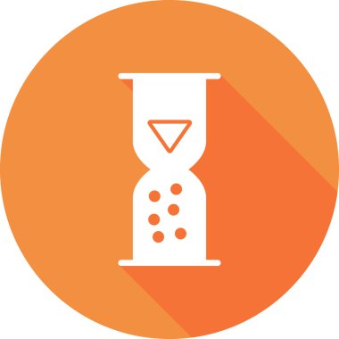 Kum saati simgesi, vektör illüstrasyonu