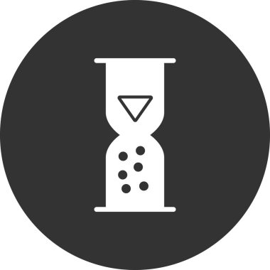 Kum saati simgesi, vektör illüstrasyonu