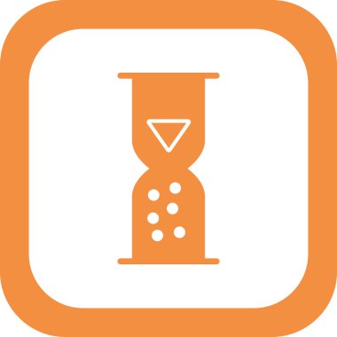 Kum saati simgesi, vektör illüstrasyonu