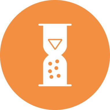 Kum saati simgesi, vektör illüstrasyonu